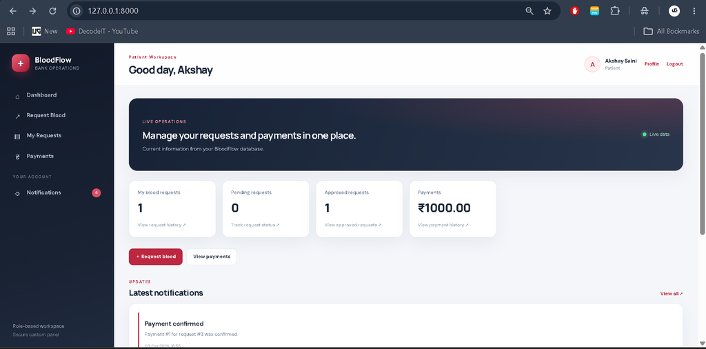 Blood Bank Management System Using Python
