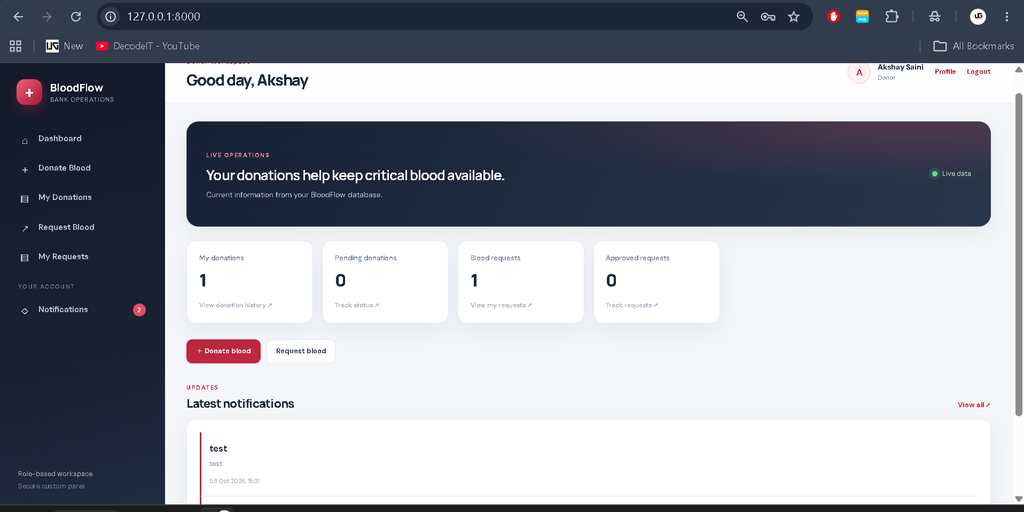 Blood Bank Management System Using Python