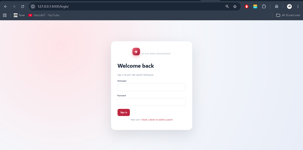 Blood Bank Management System Using Python