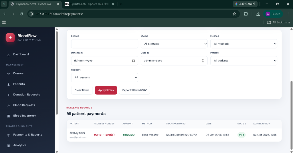 Blood Bank Management System Using Python