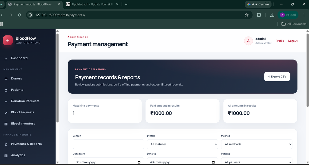 Blood Bank Management System Using Python