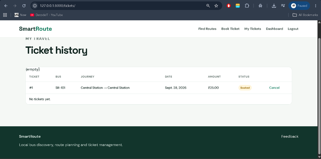 Bus Ticket Booking System Using Python and Django
