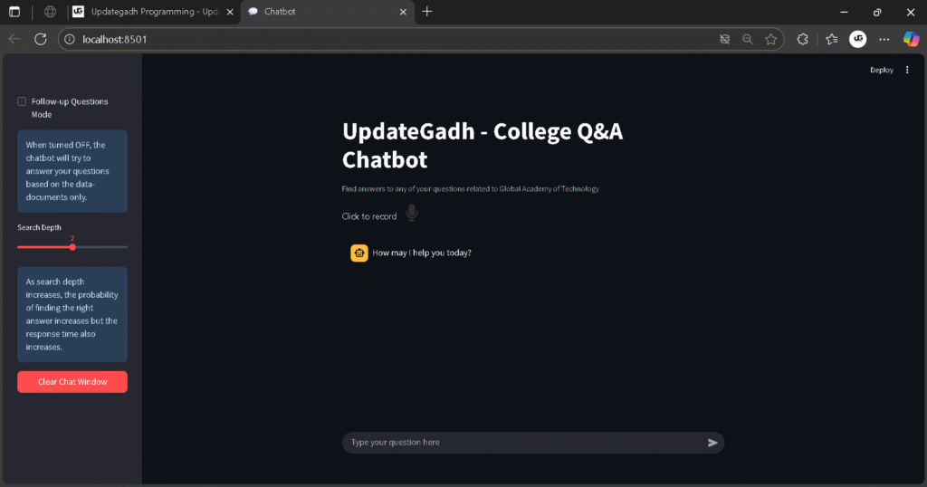 Chatbot-Using-Python-1-1024x538 Best College Q&A Chatbot Using Python, LLMs, RAG, and Streamlit