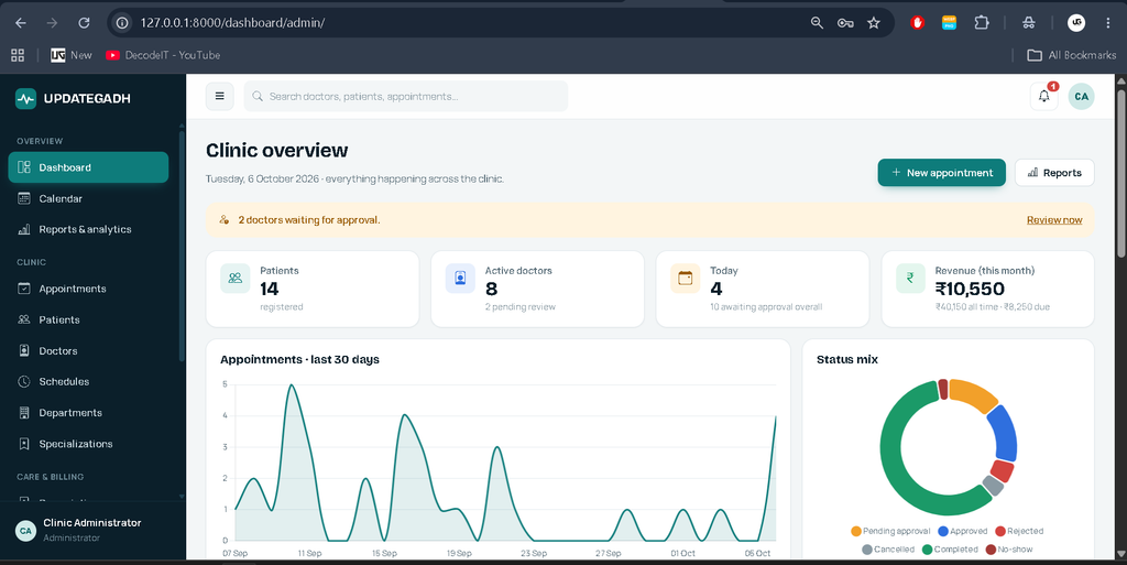 Doctor Appointment Management System Using Python and Django