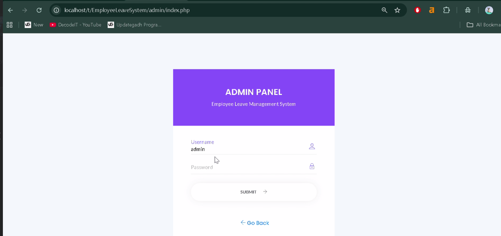Employee Leave Management System in PHP and MySQL-1