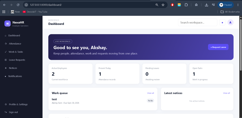 Employee Management System Using Python and Django