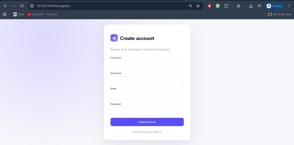 Employee Management System Using Python and Django