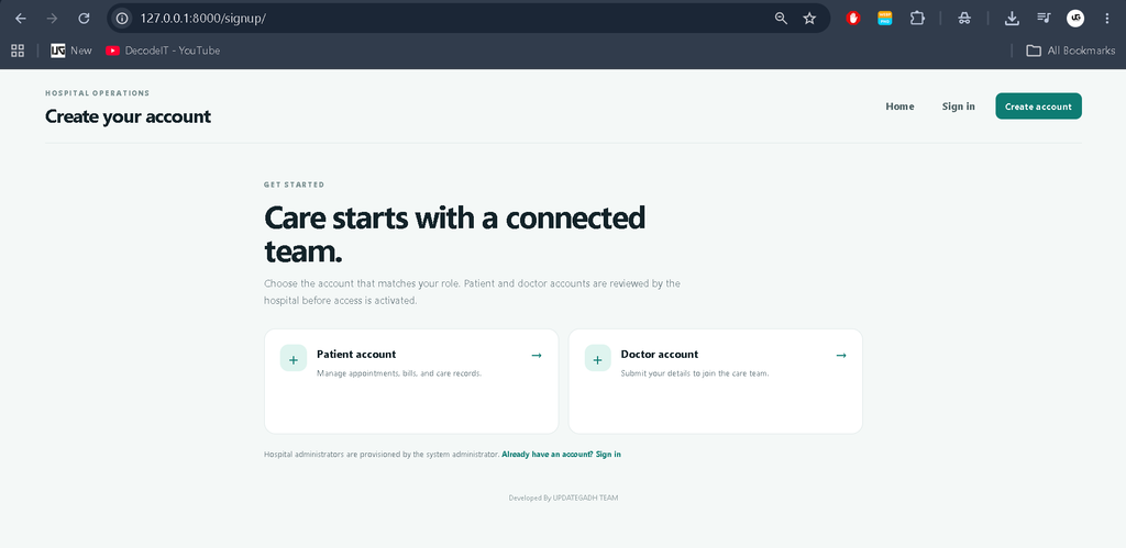 Hospital Management System Using Python and Django