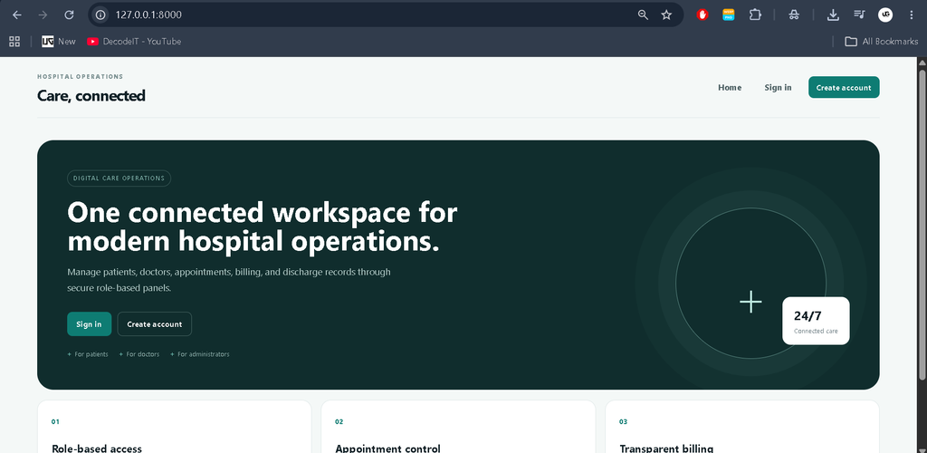 Hospital Management System Using Python and Django