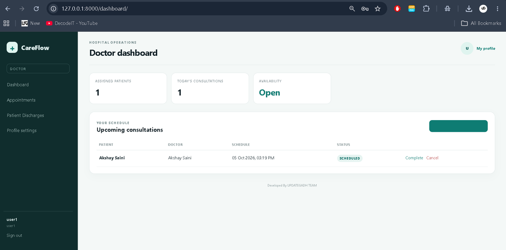 Hospital Management System Using Python and Django