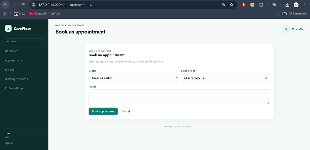 Hospital Management System Using Python and Django