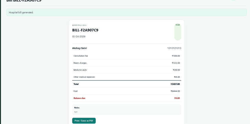 Hospital Management System Using Python and Django