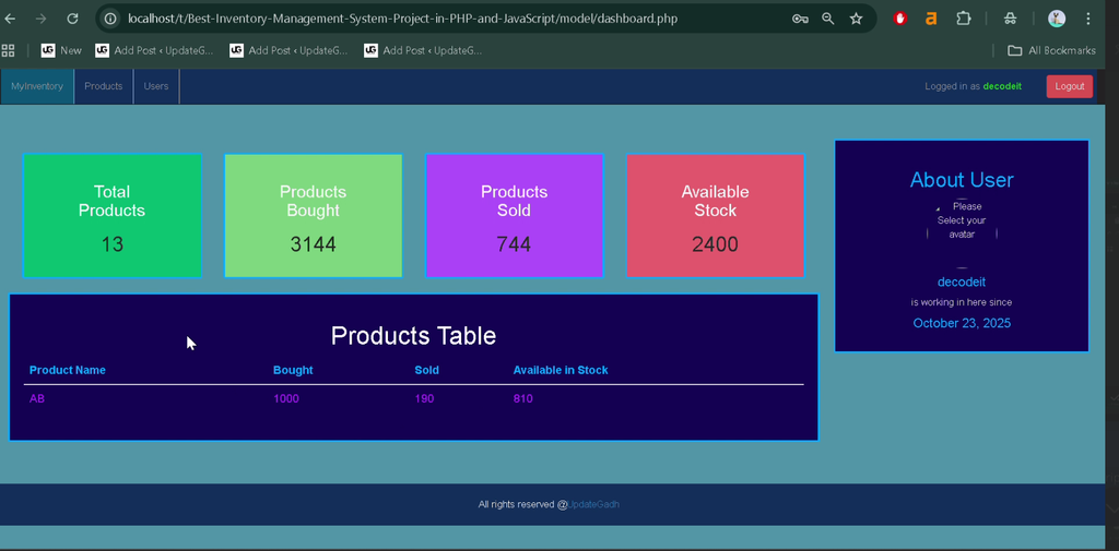 Inventory Management System Project in PHP and MySQL-6
