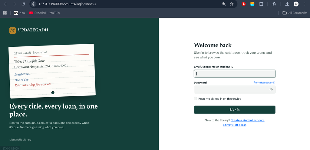 Library Management System Using Python Django