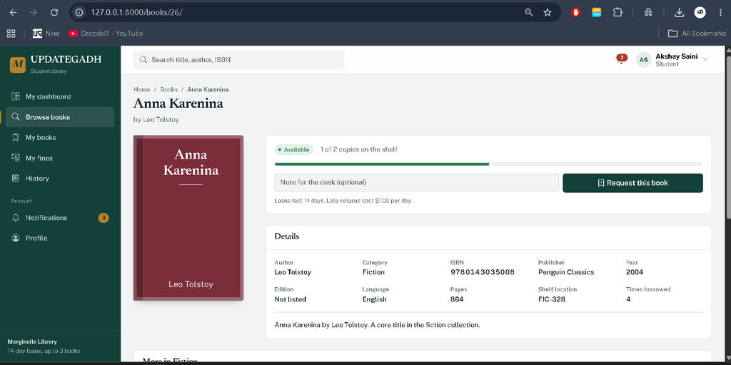 Library Management System Using Python Django