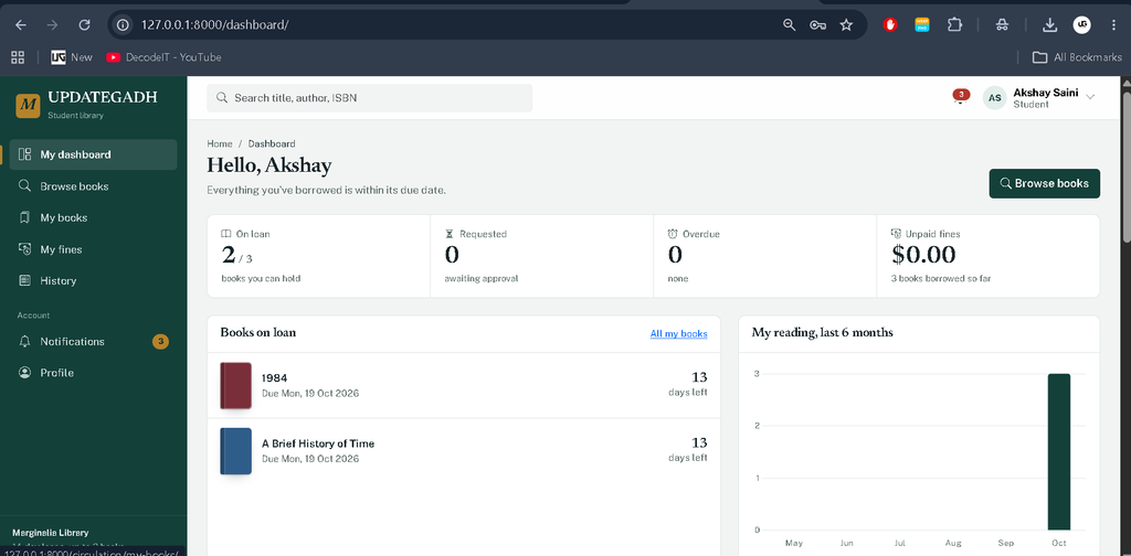 Library Management System Using Python Django