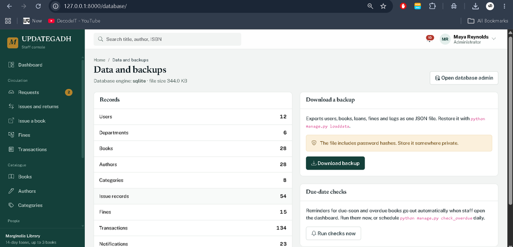 Library Management System Using Python Django