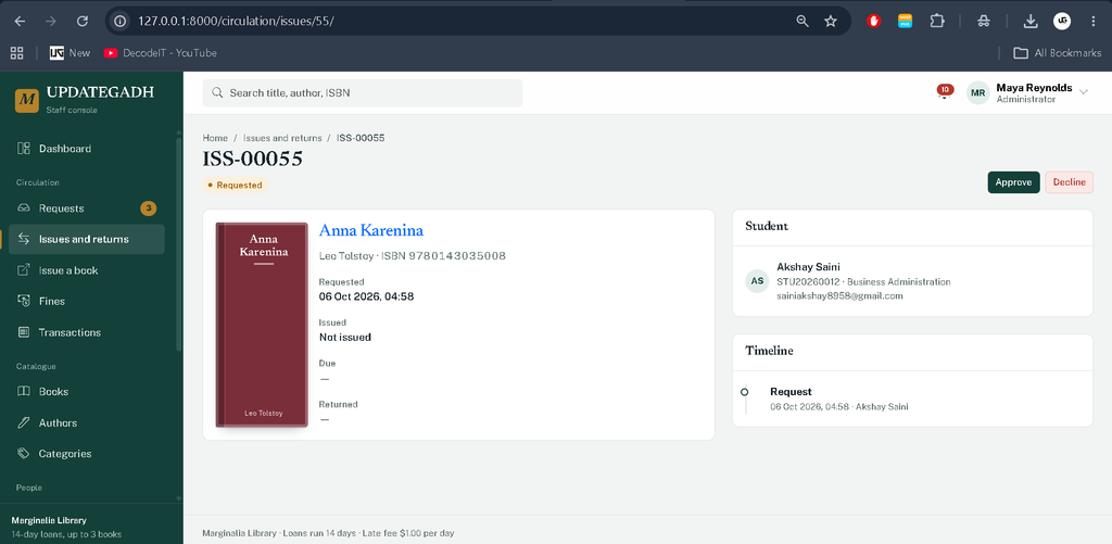Library Management System Using Python Django