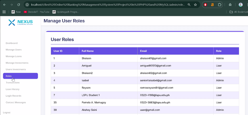 Online Banking Management System Using PHP and MySQL-6