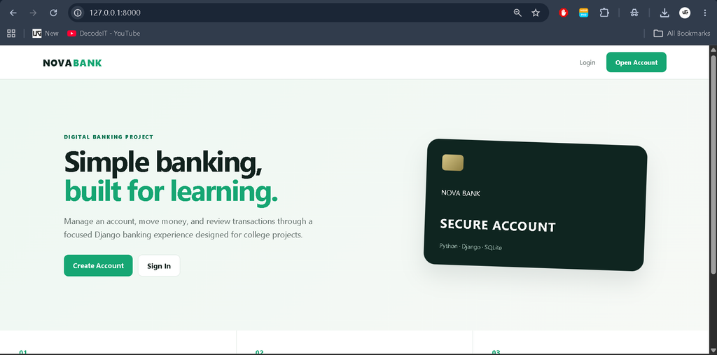 Online Banking System Using Python and Django