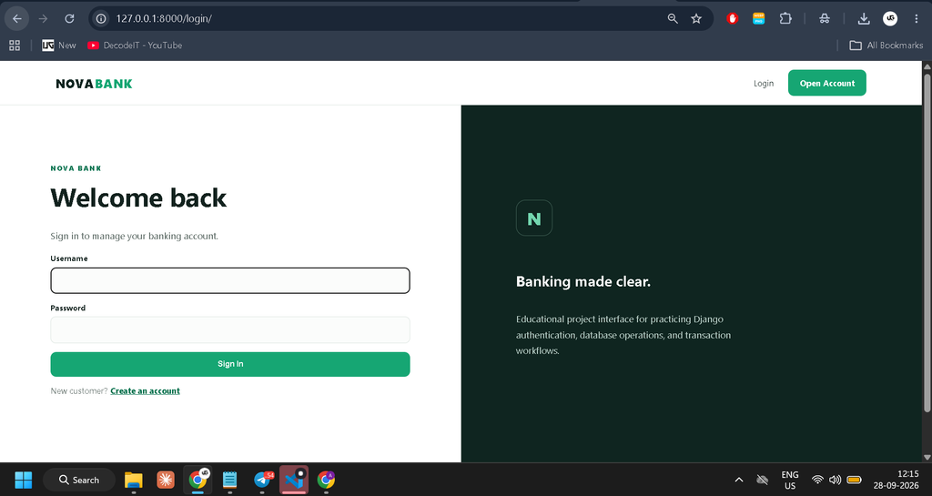 Online Banking System Using Python and Django