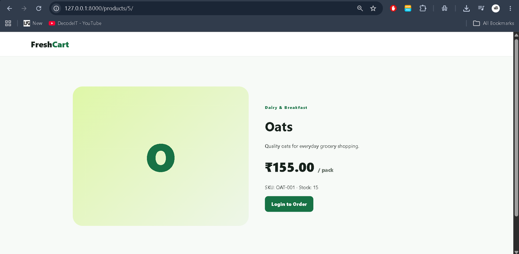 Online Grocery Shop Using Python and Django