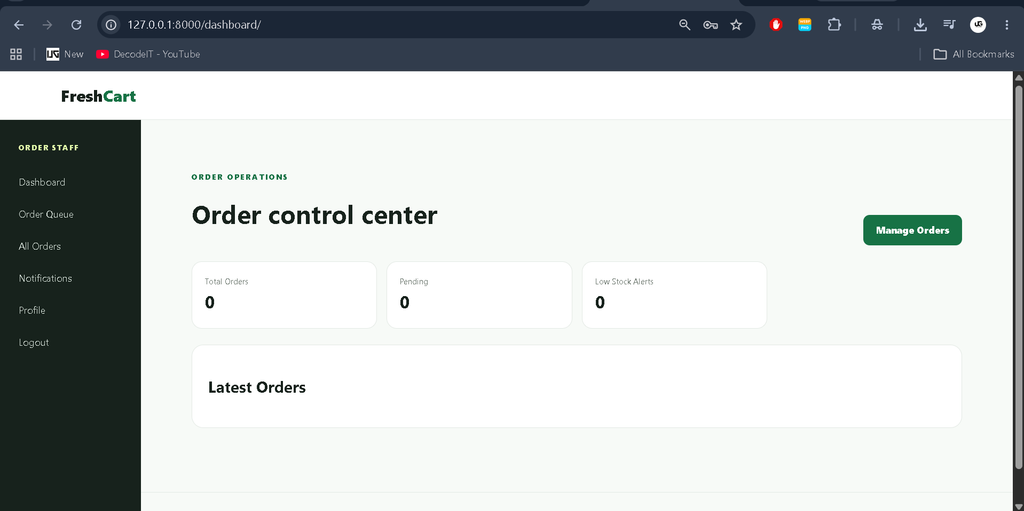 Online Grocery Shop Using Python and Django