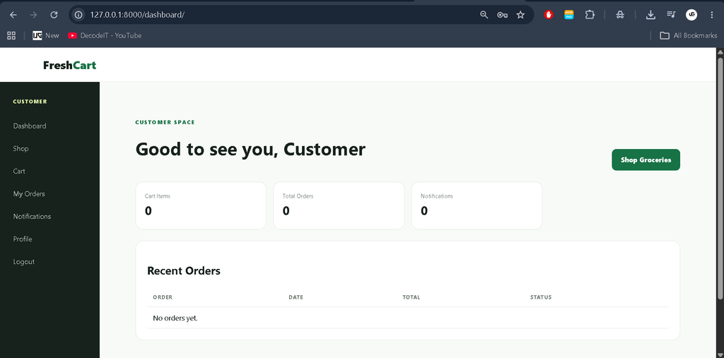 Online Grocery Shop Using Python and Django