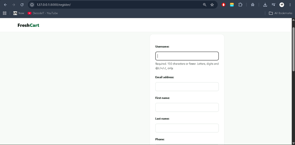 Online Grocery Shop Using Python and Django