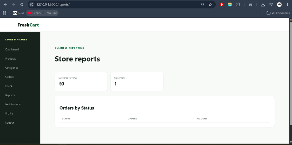 Online Grocery Shop Using Python and Django