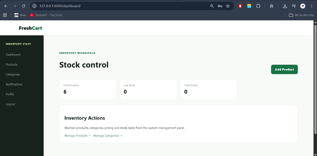 Online Grocery Shop Using Python and Django
