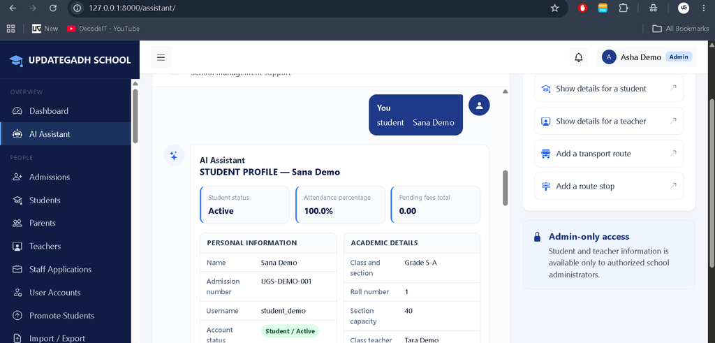 Advanced School Management System Using Python Django