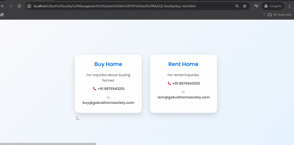 Society Management System Using PHP and MySQL3