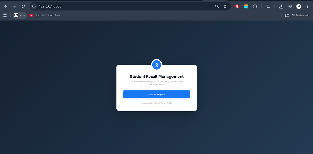 Student Result Management System Using Python and Django
