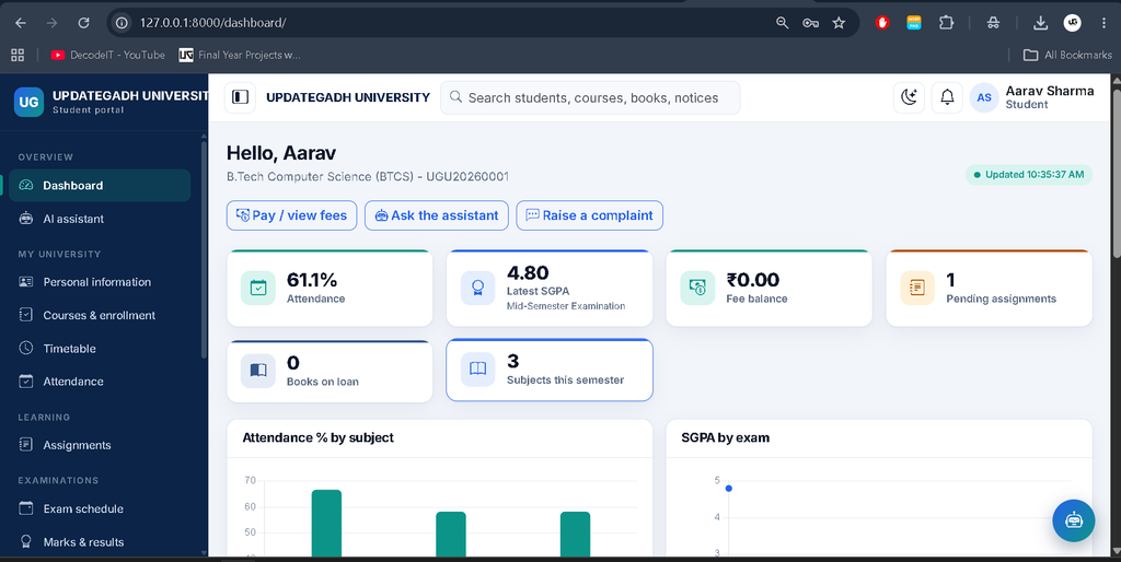University Management System in Python and AI Chatbot-3