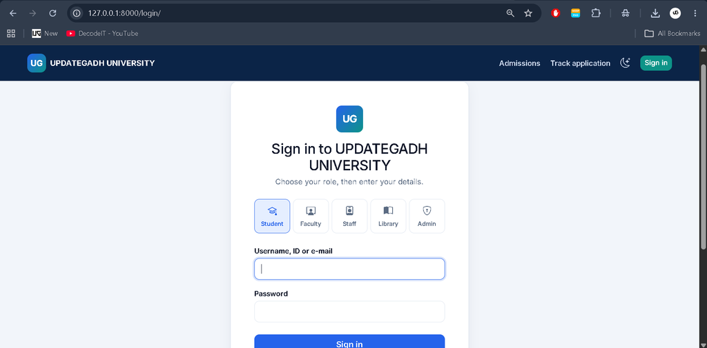 University Management System in Python and AI Chatbot-2