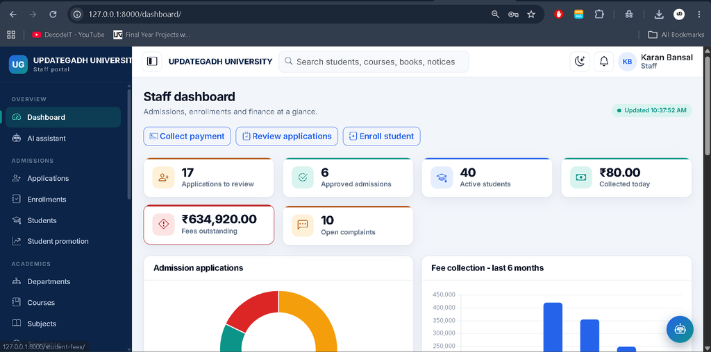University Management System in Python and AI Chatbot-7
