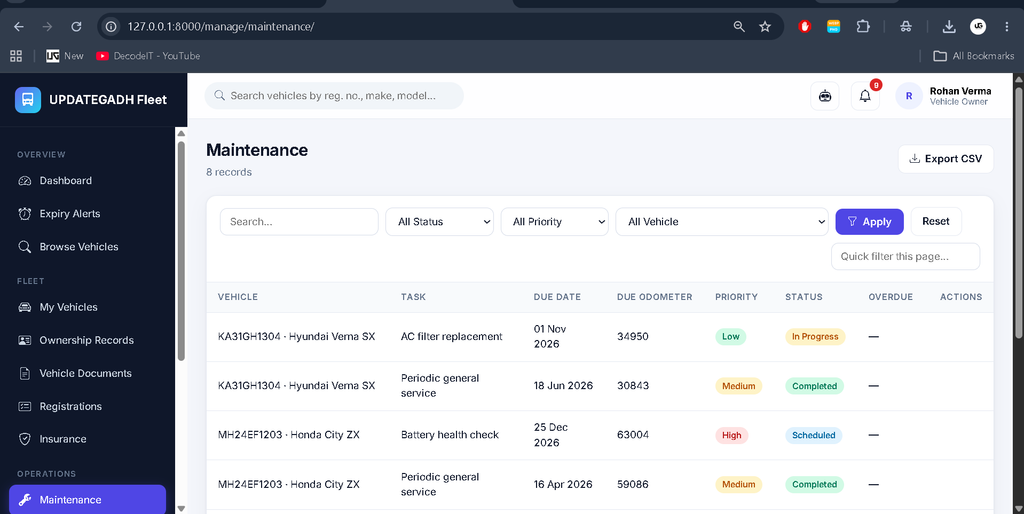 Vehicle Management System Using Python and AI Chatbot-vehicle owner 2