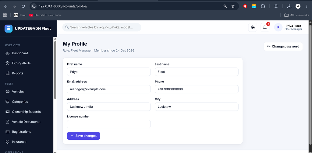 Vehicle Management System Using Python and AI Chatbot-manager