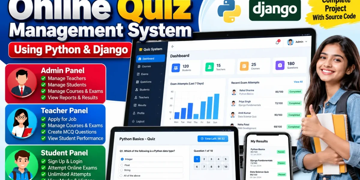 Online Quiz Management System Using Python and Django