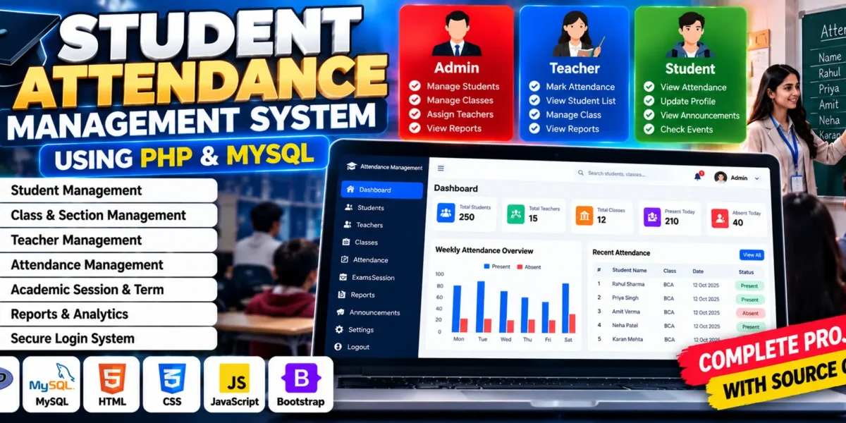 Student Attendance Management System Using PHP and MySQL