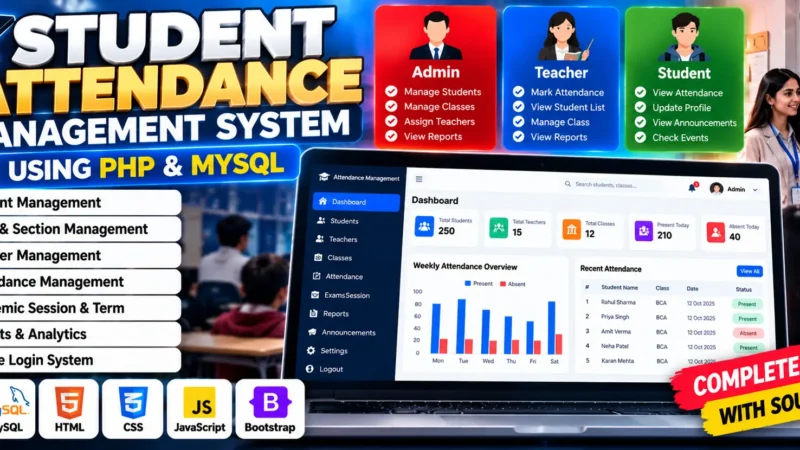 Student Attendance Management System Using PHP and MySQL