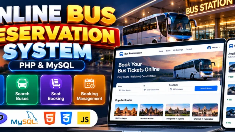 Online Bus Reservation System Using PHP and MySQL