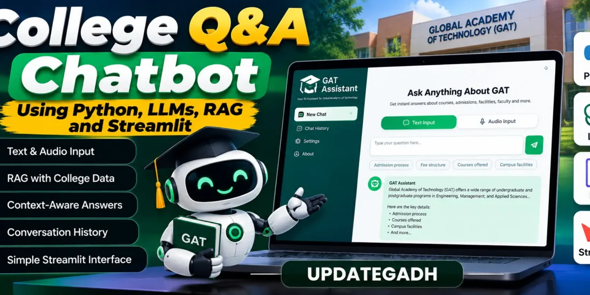 College Q&A Chatbot Using Python, LLMs, RAG, and Streamlit