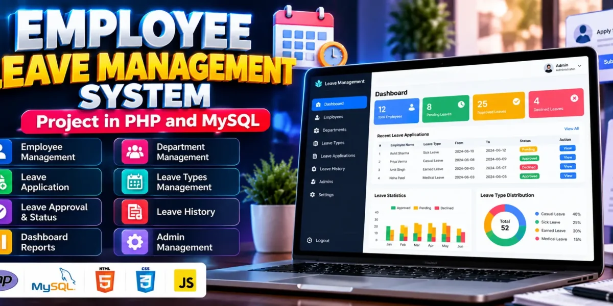 Employee Leave Management System Project in PHP and MySQL