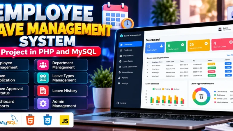 Employee Leave Management System Project in PHP and MySQL
