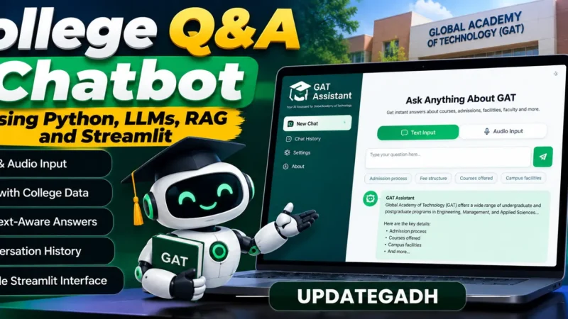 College Q&A Chatbot Using Python, LLMs, RAG, and Streamlit