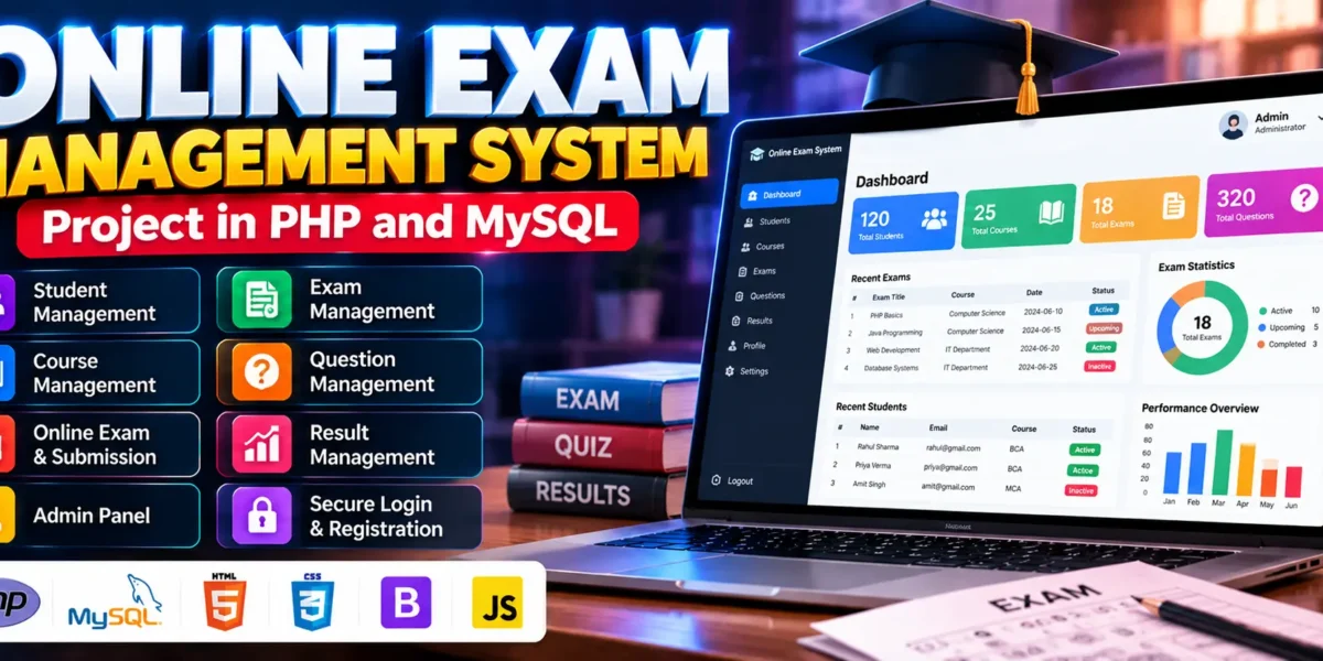 Online Exam Management System Project in PHP and MySQL