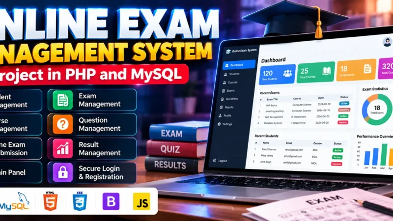 Online Exam Management System Project in PHP and MySQL