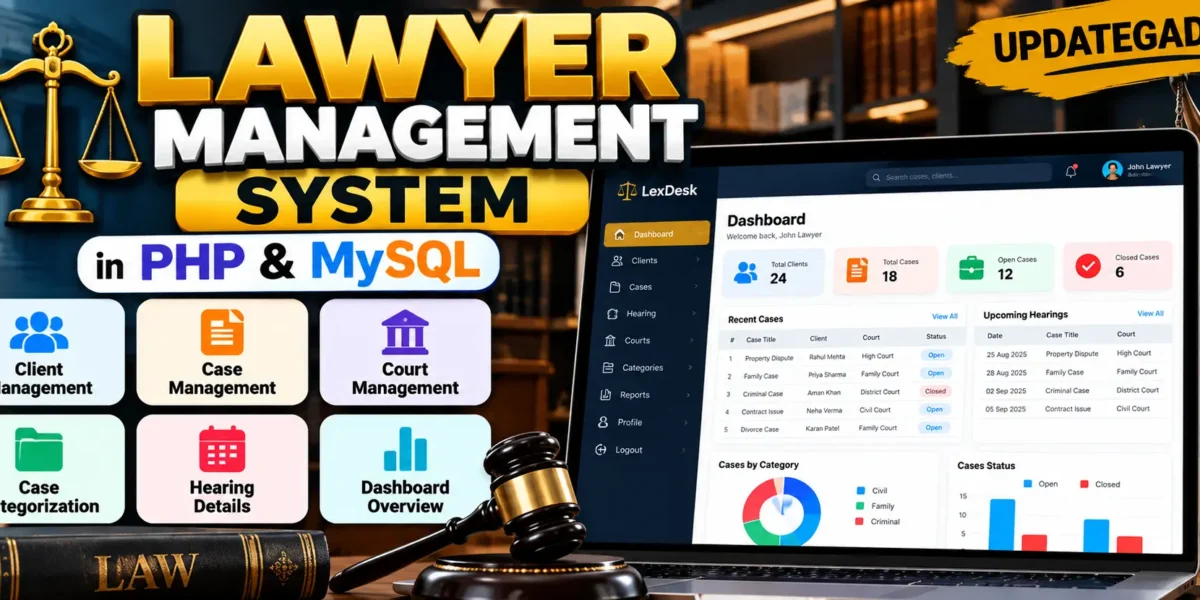 Lawyer Management System in PHP and MySQL